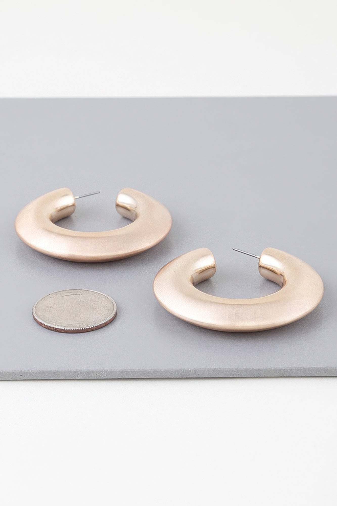 Matte Modern Hoop Earrings