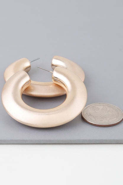 Matte Modern Hoop Earrings