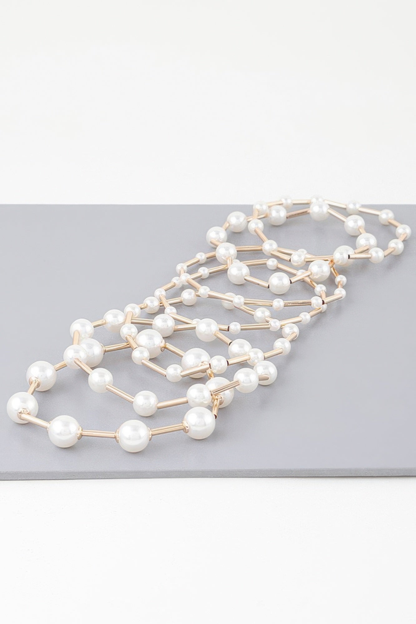 Multi Pearl Wire Bracelet