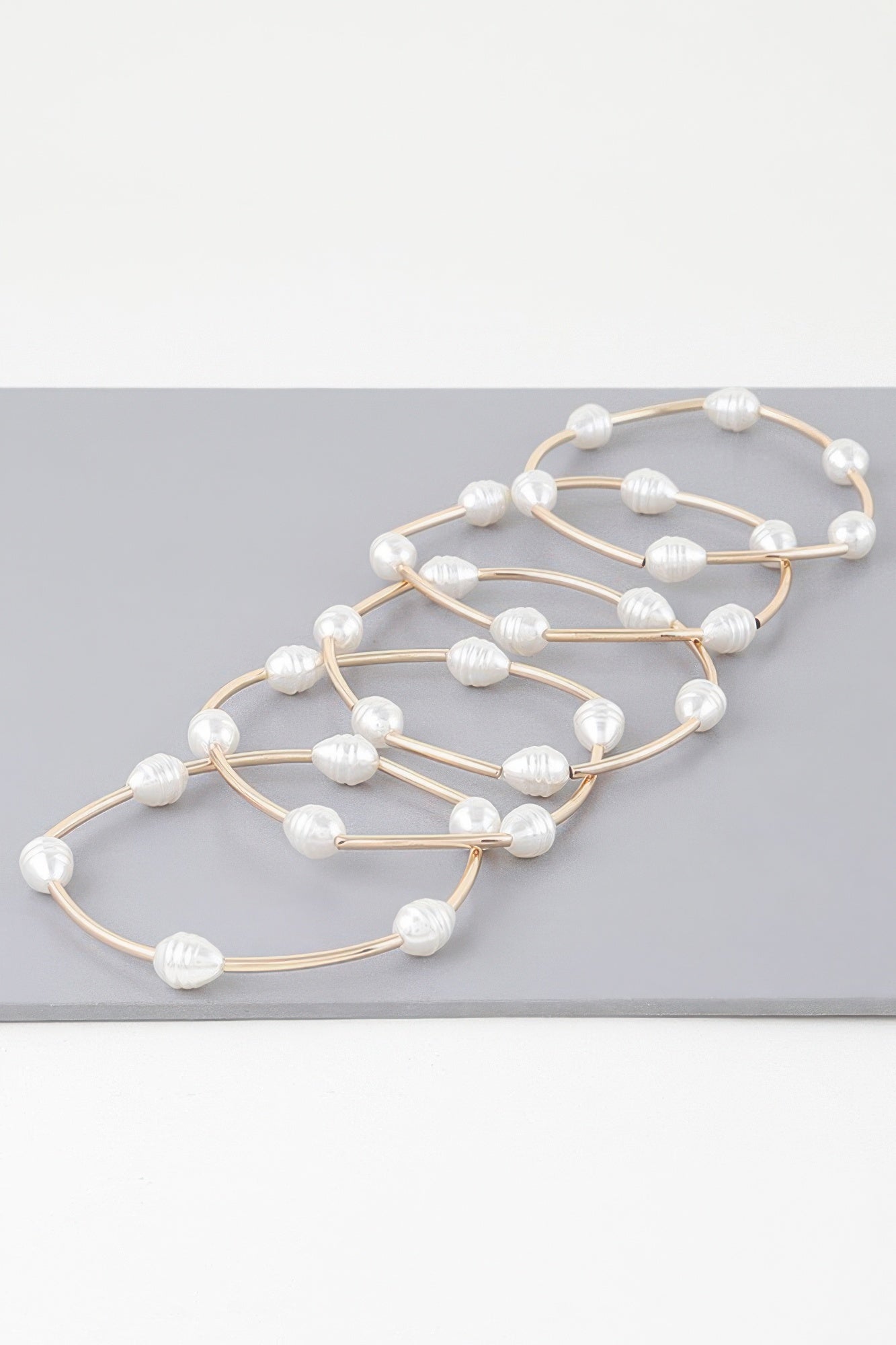 Multi Pearl Shell Tube Bracelet