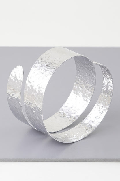 Hammered Wrap Around Cuff Bracelet