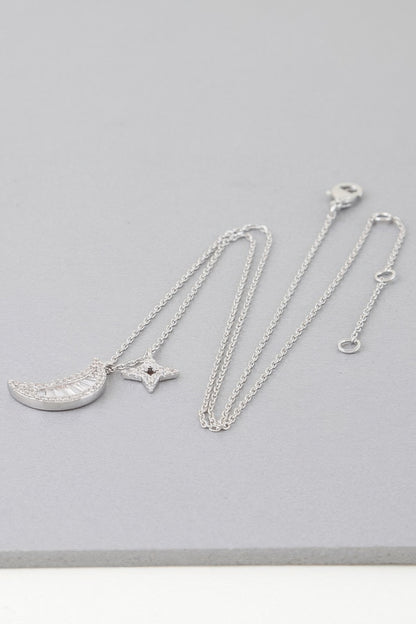 Jeweled Sun N Moon Necklace
