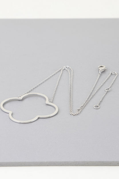 Modern Open Clover Pendant Necklace