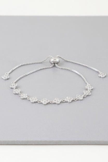 Jeweled Clover Chain Bracelet
