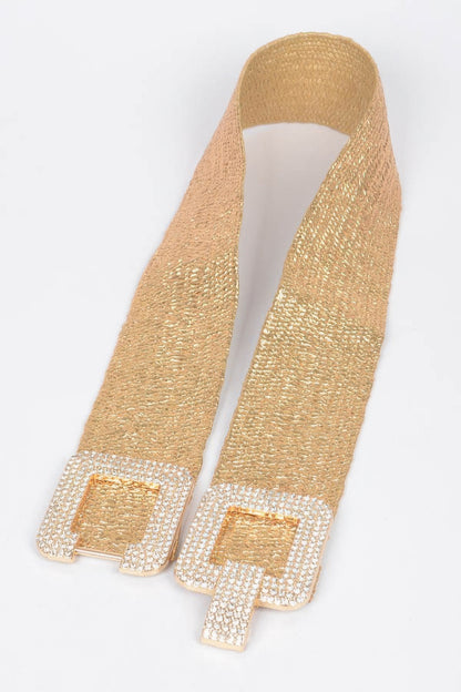 Rhinestone Elastic Belt