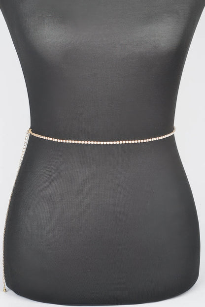 Rhinestone Plus Size Chain Belt