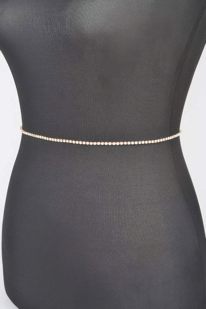 Rhinestone Plus Size Chain Belt