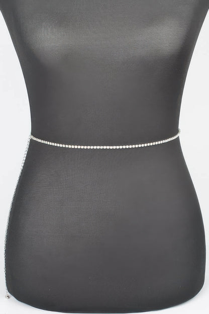 Rhinestone Plus Size Chain Belt