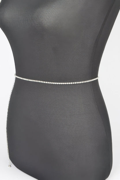 Rhinestone Plus Size Chain Belt