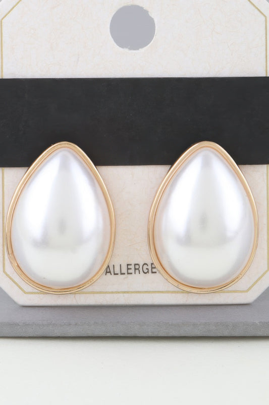 Modest Pearl Teardrop Earrings