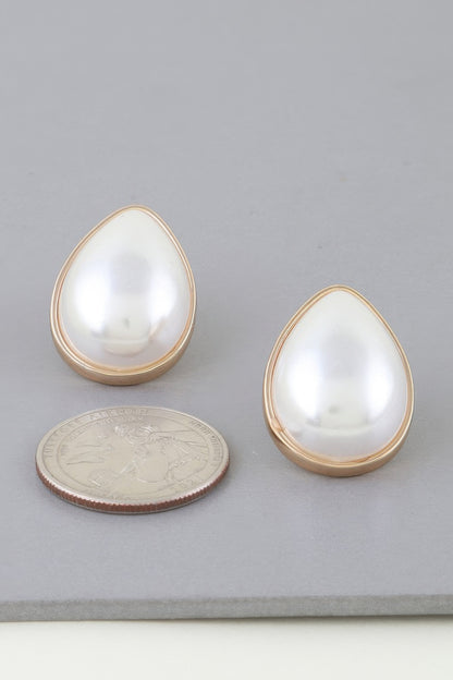 Modest Pearl Teardrop Earrings