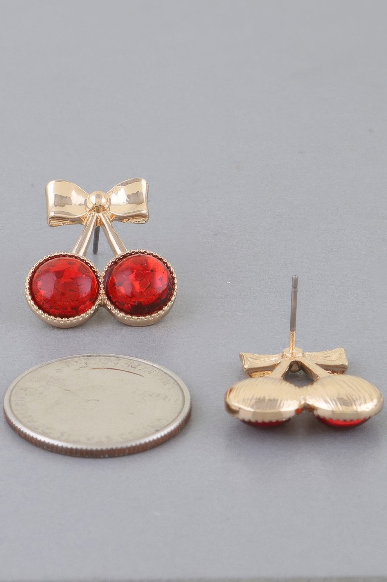 Sequin Cherry Ribbon Earrings