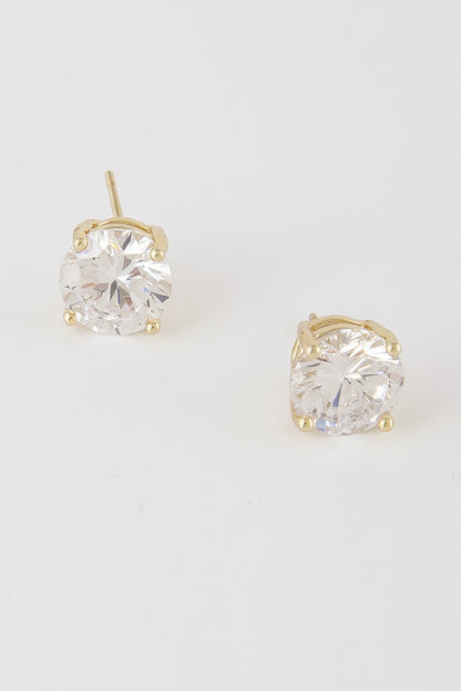 Silver Cubic Zirconia Rhinestone Earrings