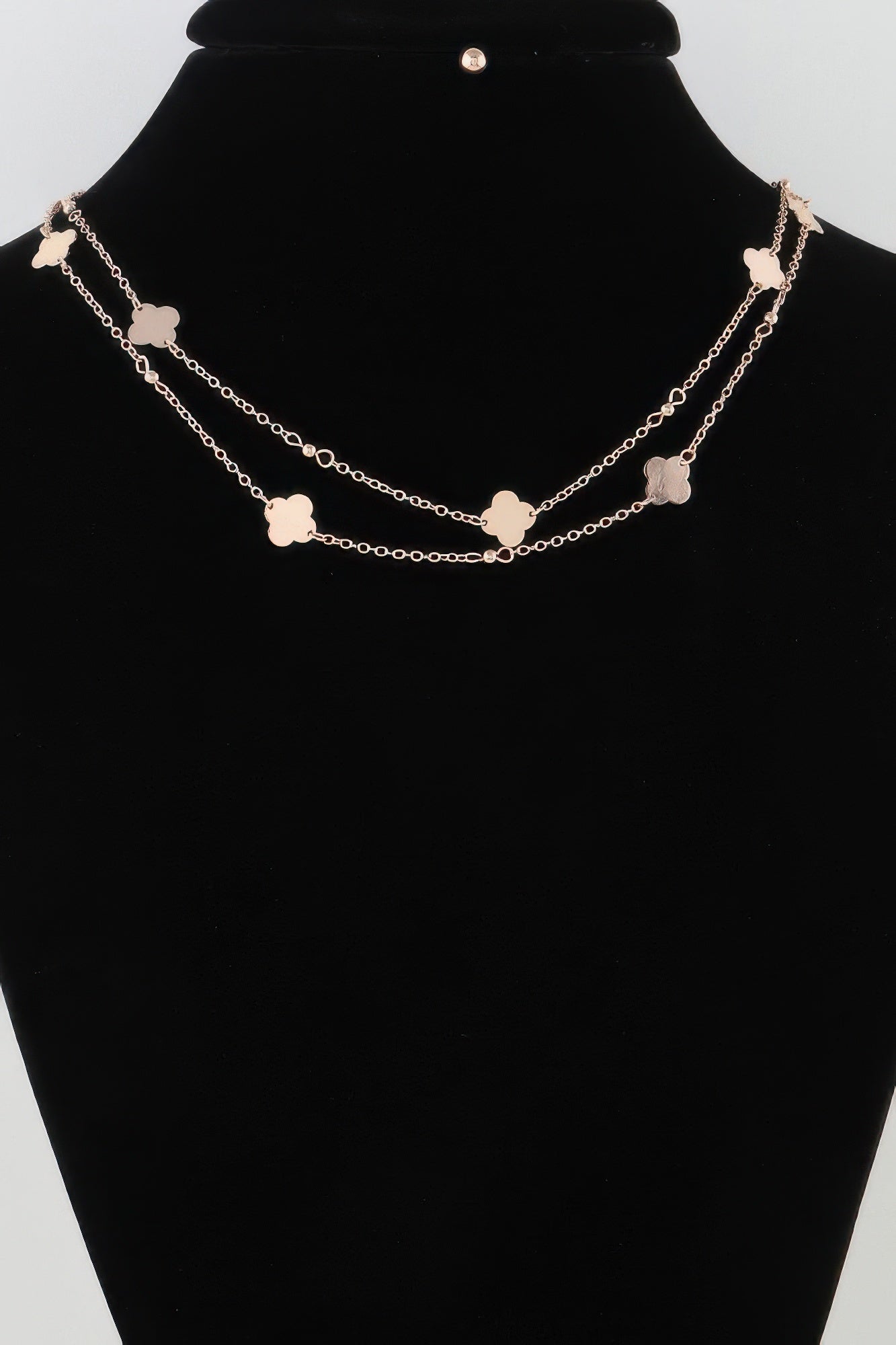 Double Clover Charm Necklace