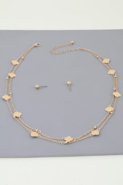 Double Clover Charm Necklace
