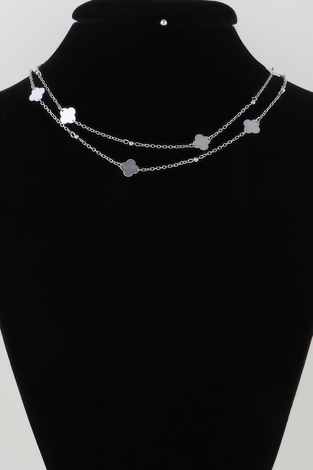 Double Clover Charm Necklace