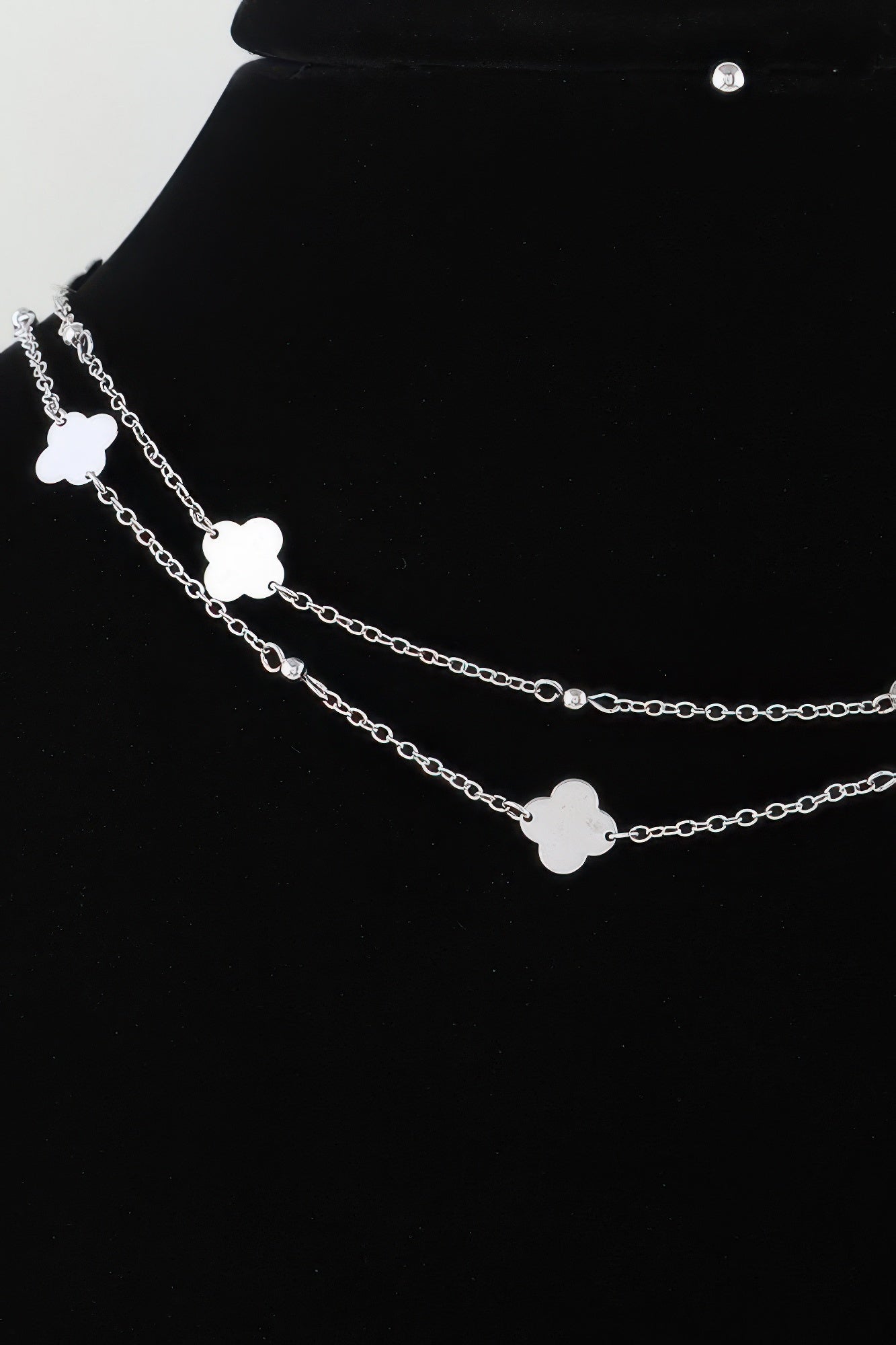 Double Clover Charm Necklace