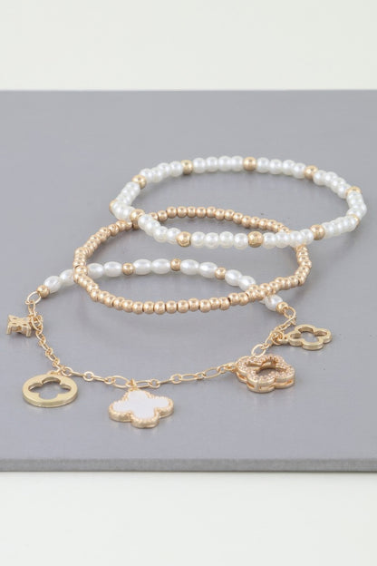 Multi Clover Charm Bracelet