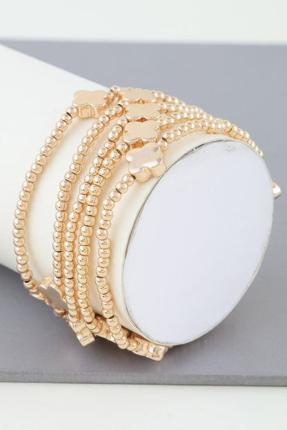 Multi Clover Beaded Bracelet