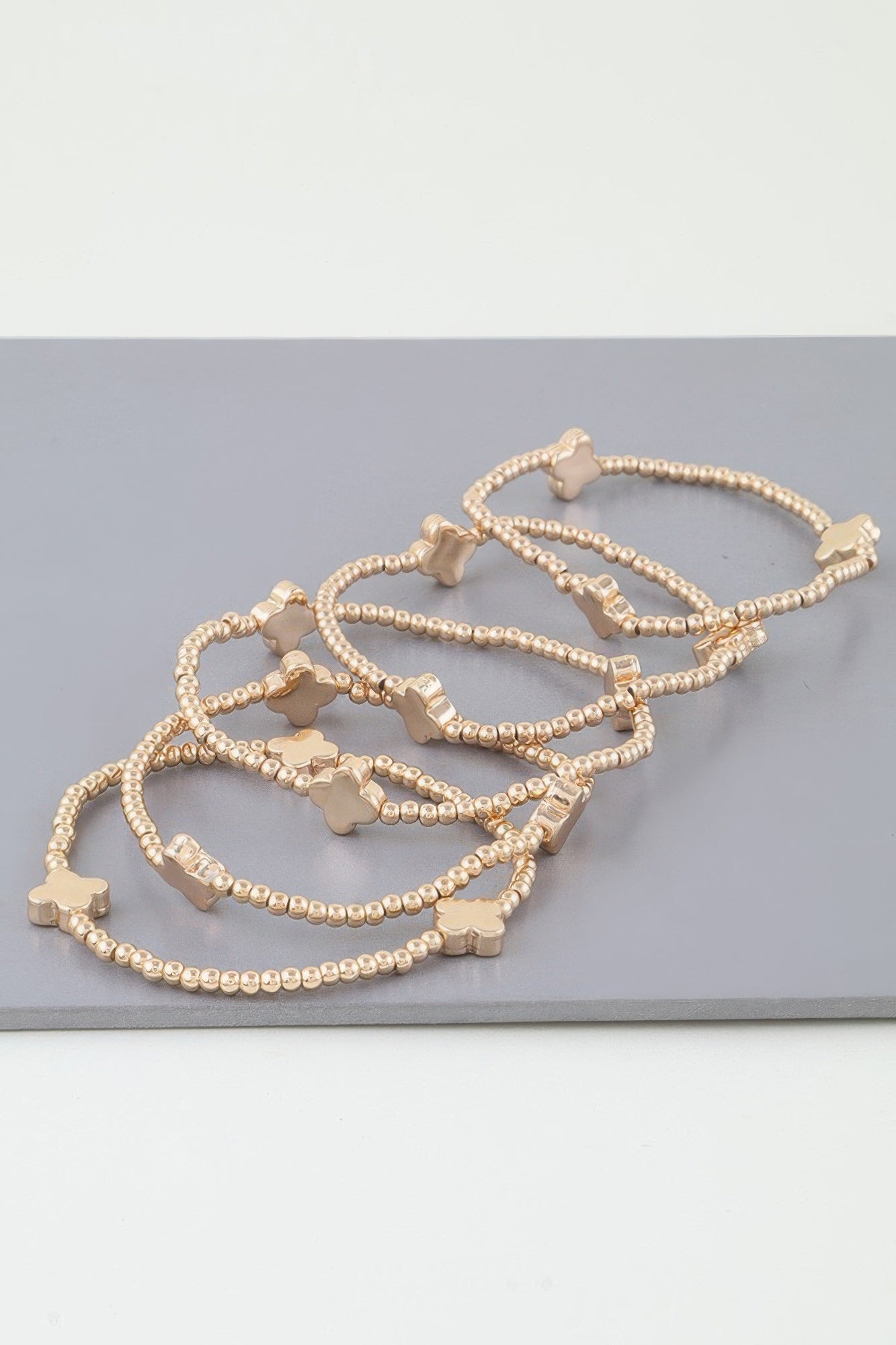 Multi Clover Beaded Bracelet