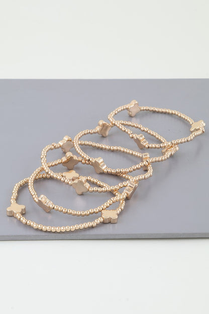 Multi Clover Beaded Bracelet