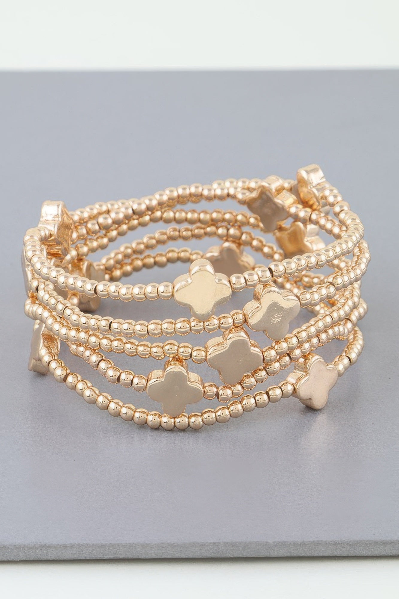 Multi Clover Beaded Bracelet