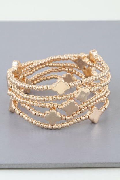 Multi Clover Beaded Bracelet