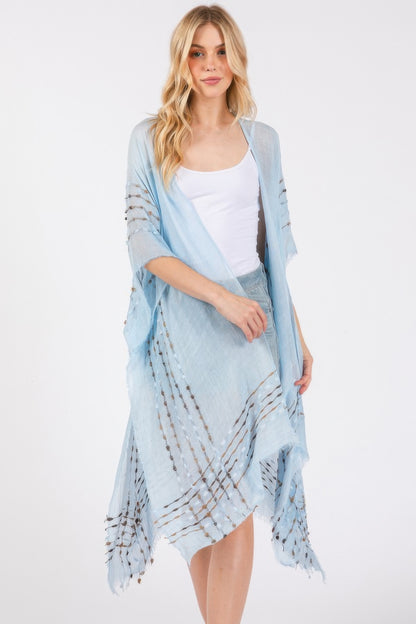 Colored Stitch Kimono