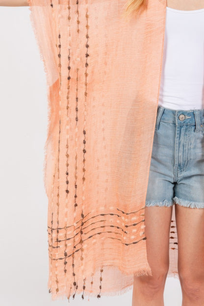 Colored Stitch Kimono