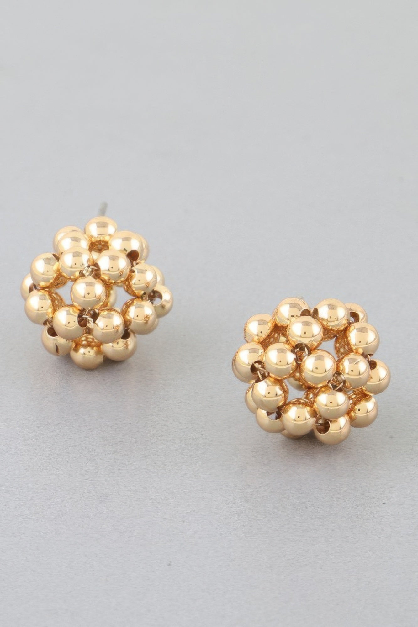 Multi Beaded Dome Stud Earrings