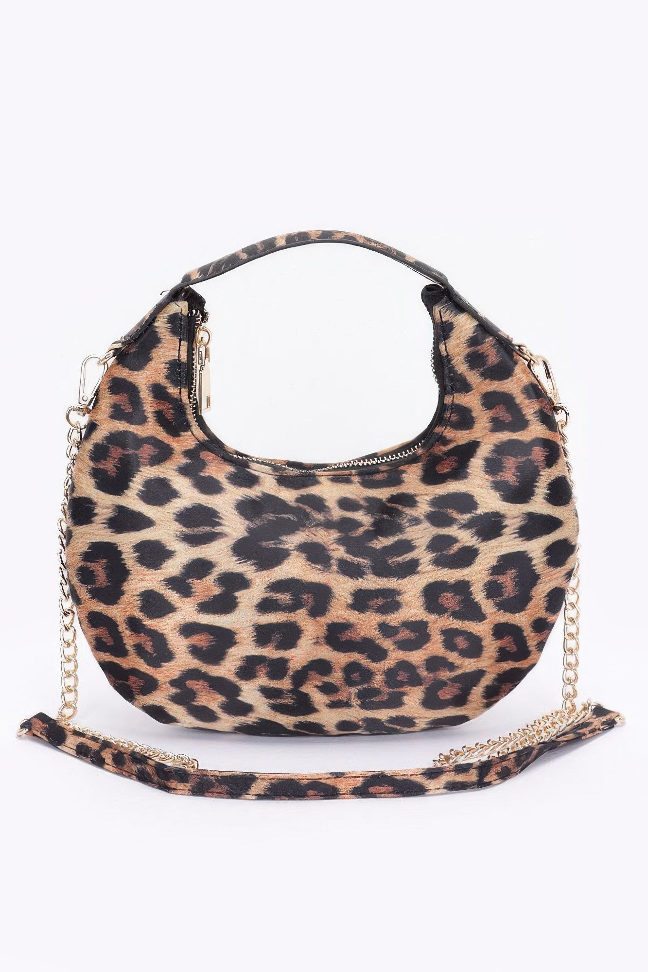 Nylon Leopard Hobo Bag