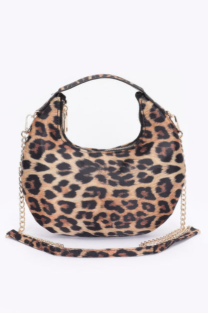 Nylon Leopard Hobo Bag