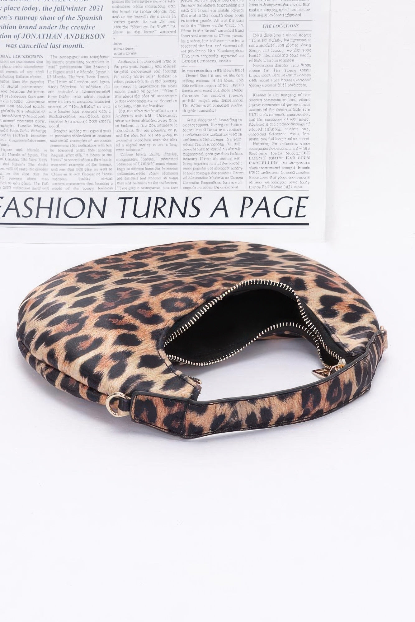 Nylon Leopard Hobo Bag