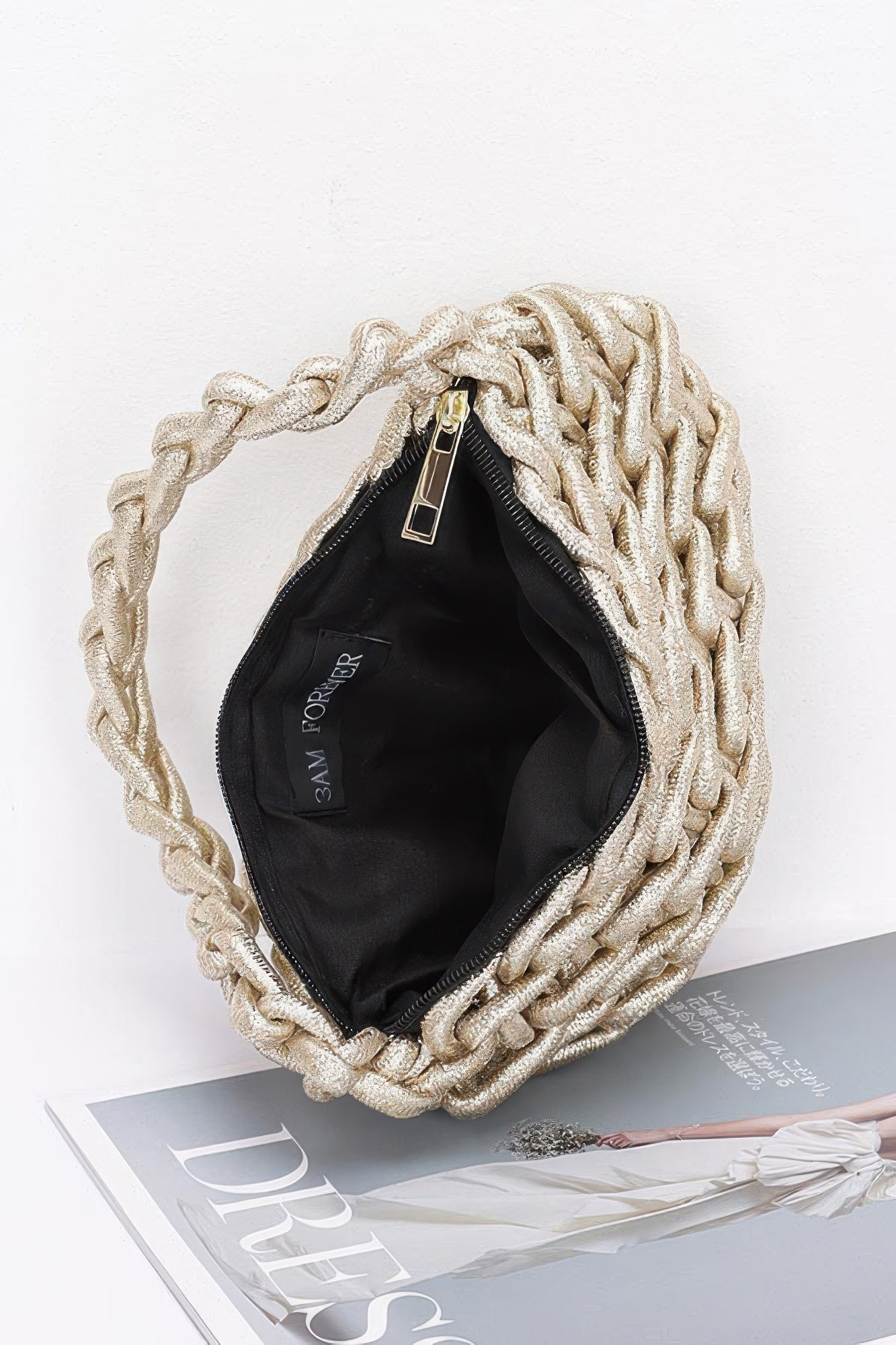 Metallic String Handmade Tote Bag