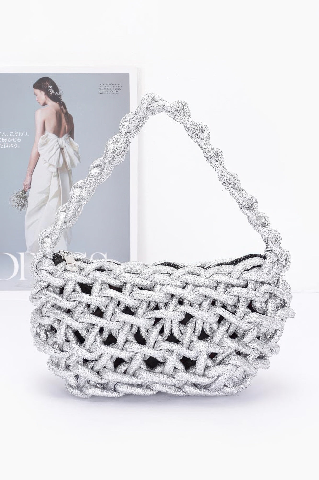 Metallic String Handmade Tote Bag