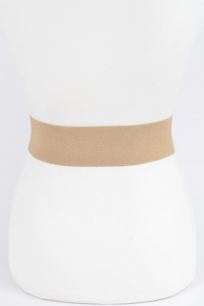 Rhinestone Pearl Buckles Elastic Belt 