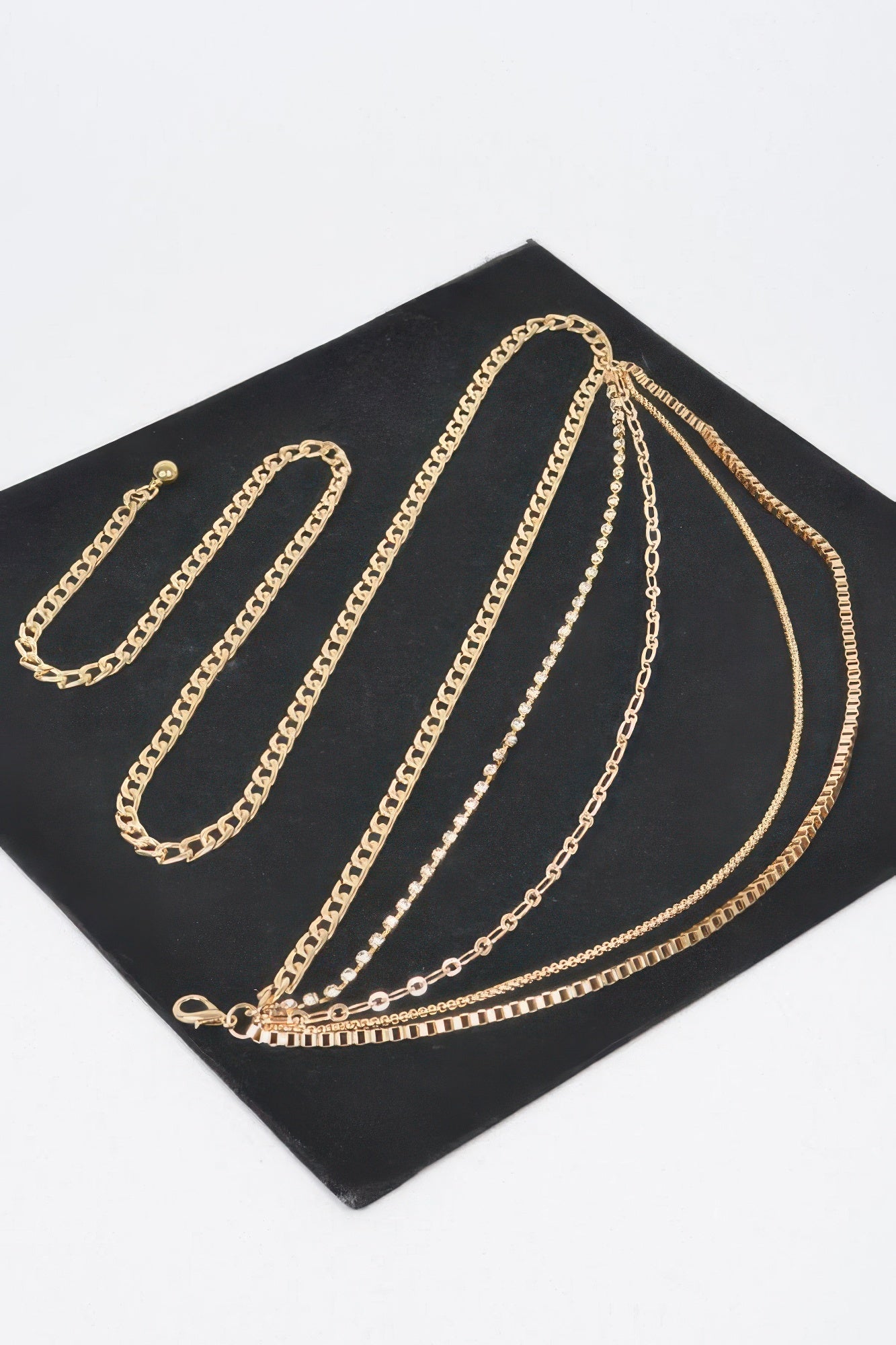 Multi Layered Metal Chain Belt 