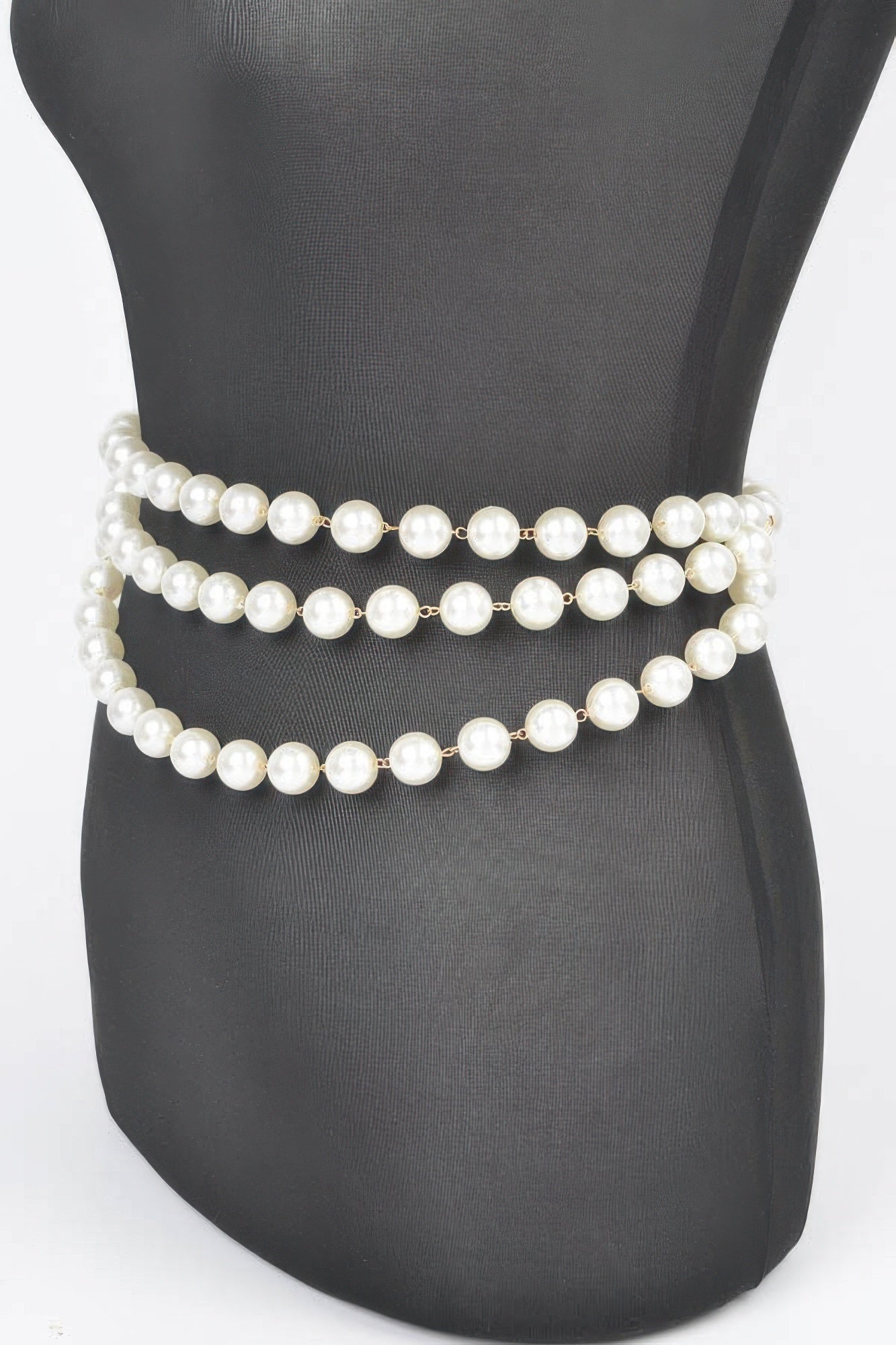 Multi Layered Pearl Chain Belt