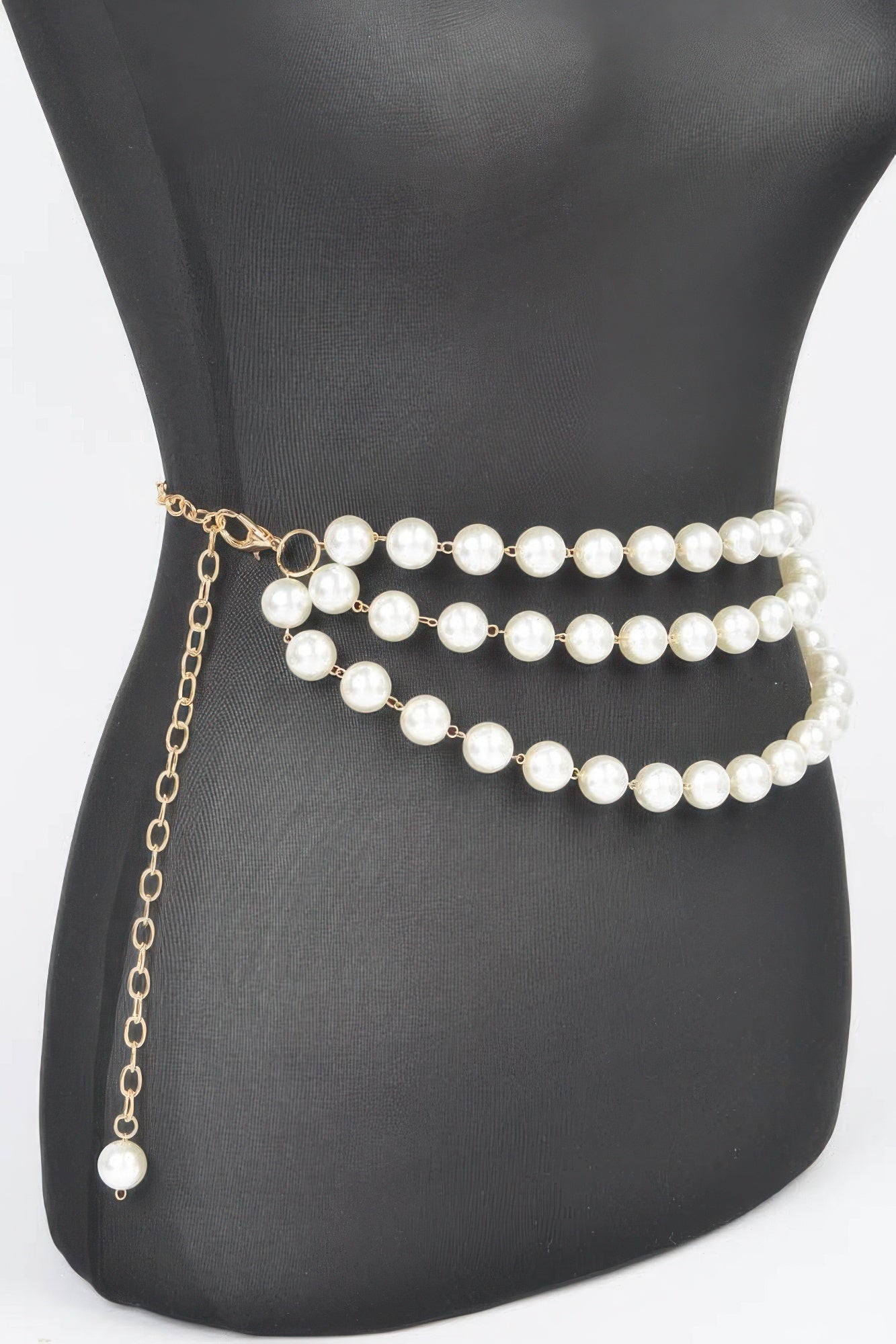 Multi Layered Pearl Chain Belt