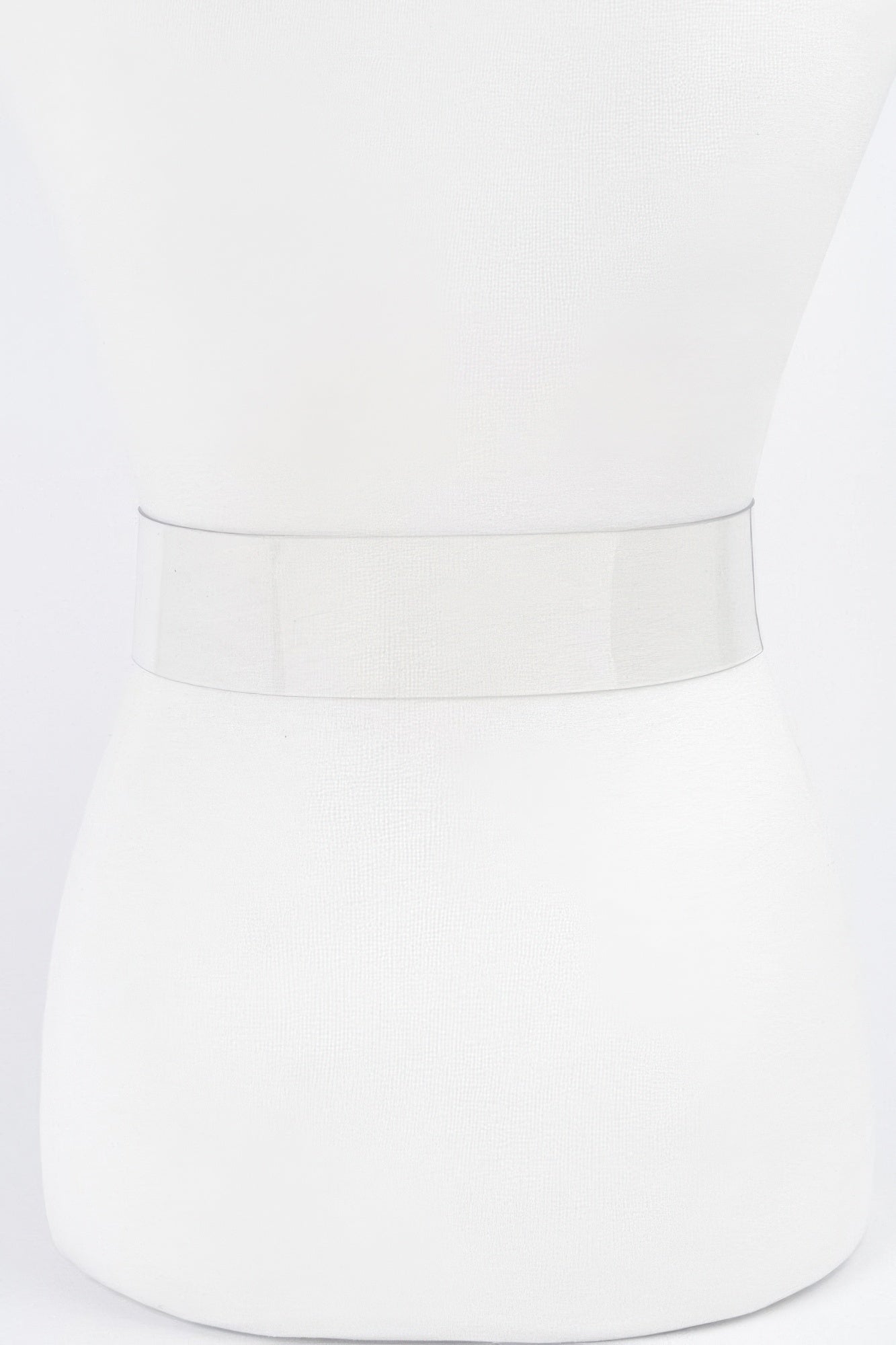 Stone Metal Buckle Clear Belt 