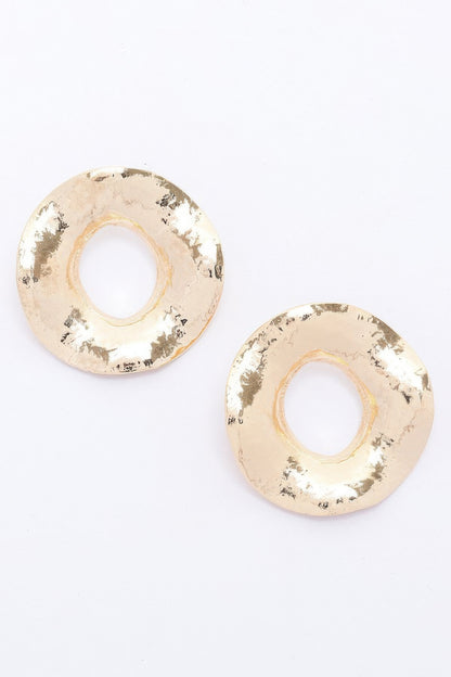 Metal Gold Dip Earring 
