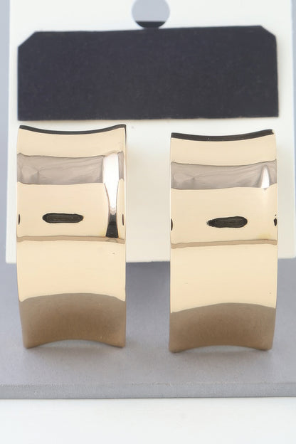 Shiny Open Hoop Earrings