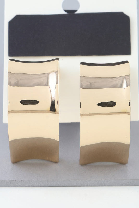 Shiny Open Hoop Earrings