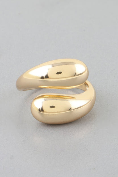 Shiny Teardrop Wrap Ring
