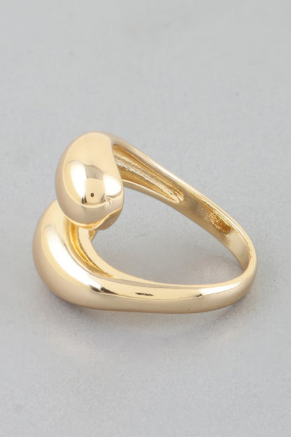 Shiny Teardrop Wrap Ring