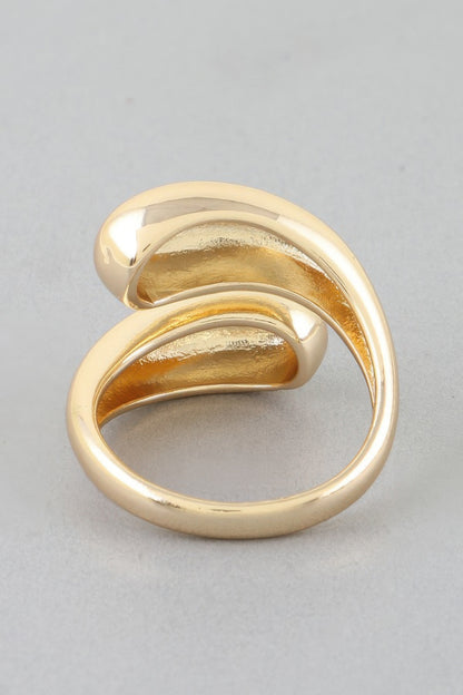 Shiny Teardrop Wrap Ring