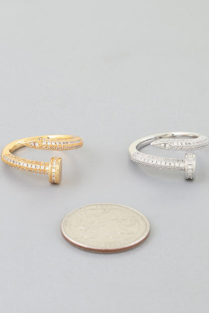 Bejeweled Nail Wrap Ring