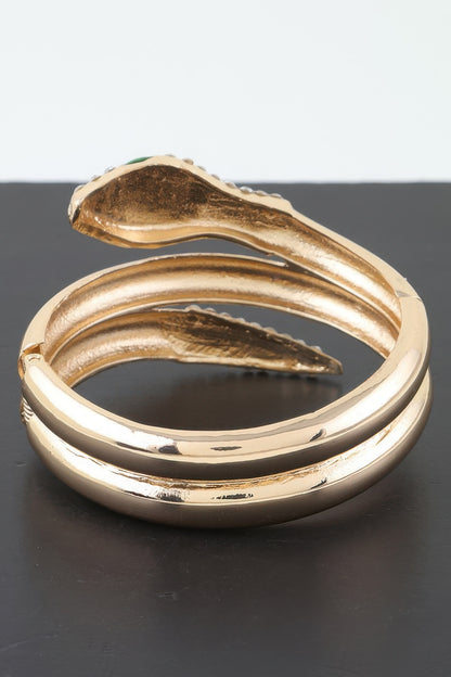 Bejeweled Snake Wrap Cuff Bracelet