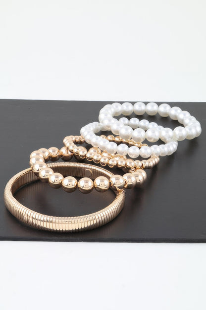 Multi Pearl Beaded Bracelet
