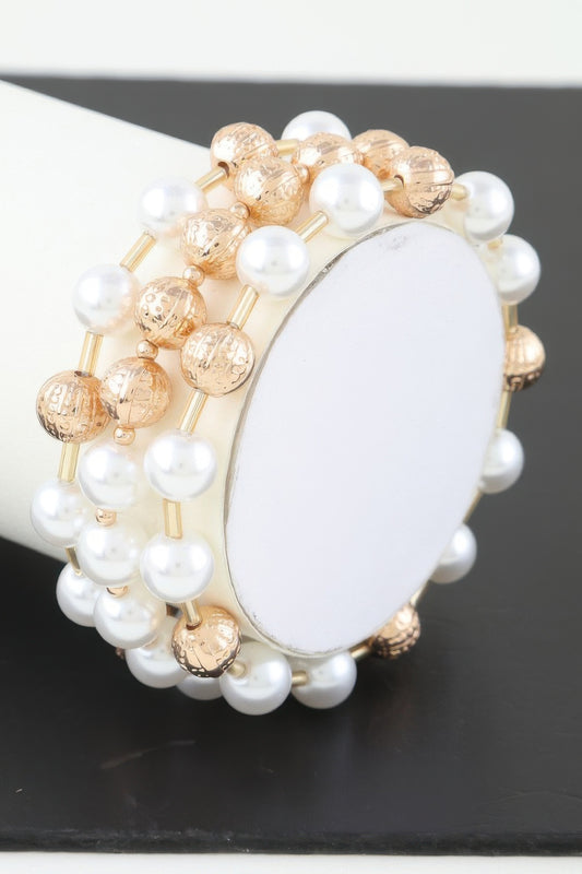 Multi Pearl Beaded Bracelet